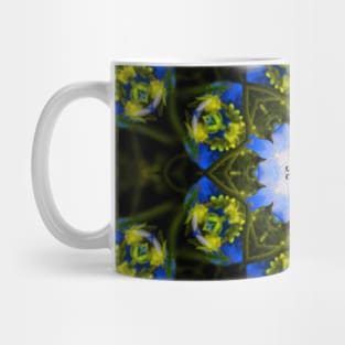 Kaleidoscopic Mandala Baby Blue Eyes Flower Mug